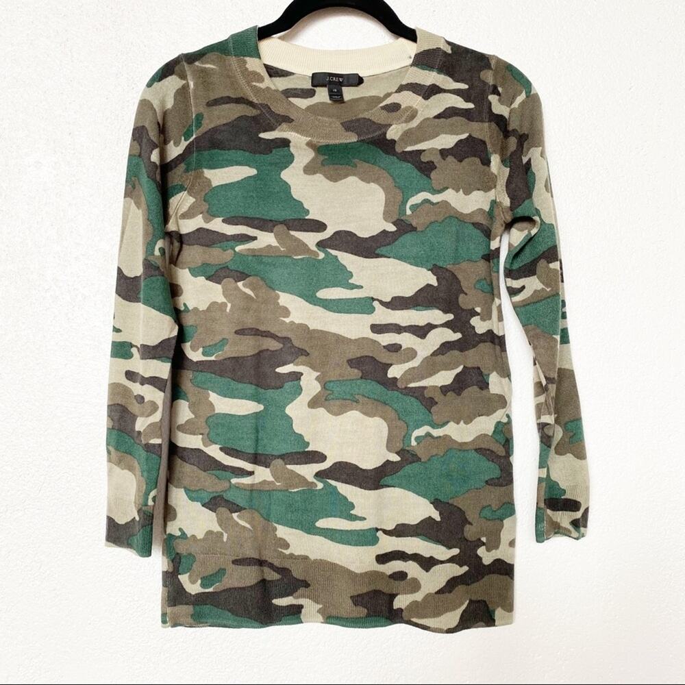 J. Crew Tippi Sweater Camouflage Size XS